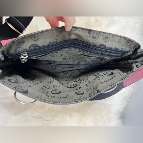 Jack Gomme Paris France Leather and Canvas Flap Front Messenger/ Shoulder Bag - Picture 11 of 14